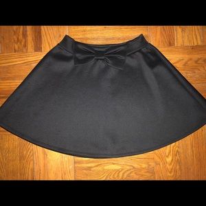 Big Bow Black Skater Skirt
